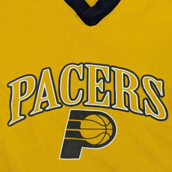 Vintage Indiana Pacers True Fan Genuine Merchandise V-Neck Cotton Shirt XL - Picture 3 of 11